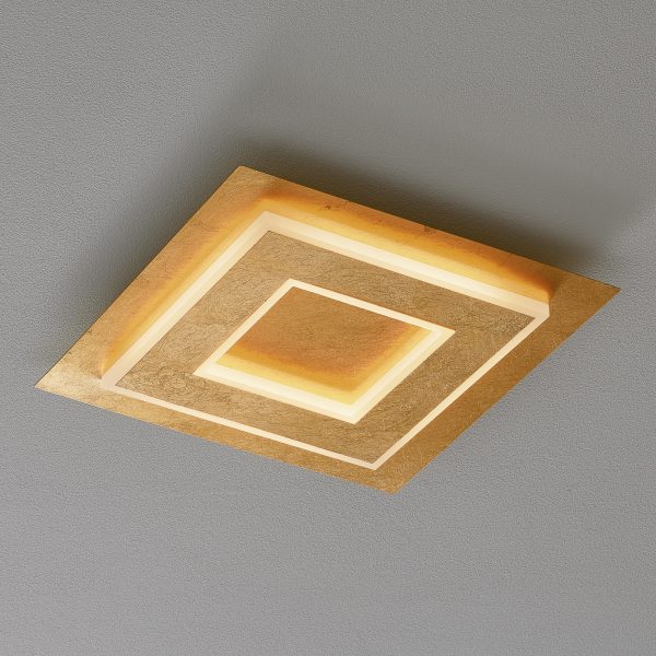 square golden granada led ceiling lamp