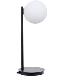 stojaca lampka loftowa gama 50201 sigma metalowa lampa kula ball na biurko czarna biala b iext107931436