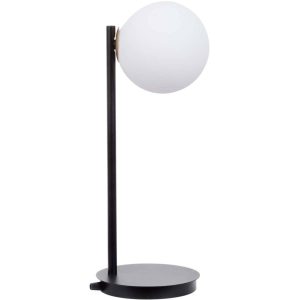 stojaca lampka loftowa gama 50201 sigma metalowa lampa kula ball na biurko czarna biala b iext107931436
