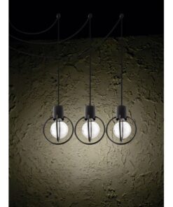 czarna metalowa lampa wiszaca Sigma Aura 3109