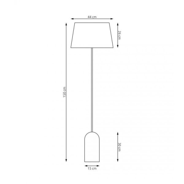 Lampa podna Pearl. dimenzije